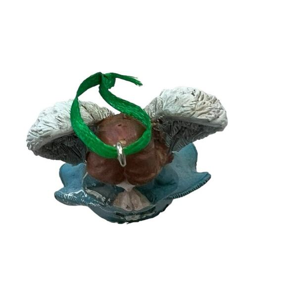 Alaska Angel Christmas Ornament Hand Painted Highlights Forget Me Not Flowers - Picture 6 of 14